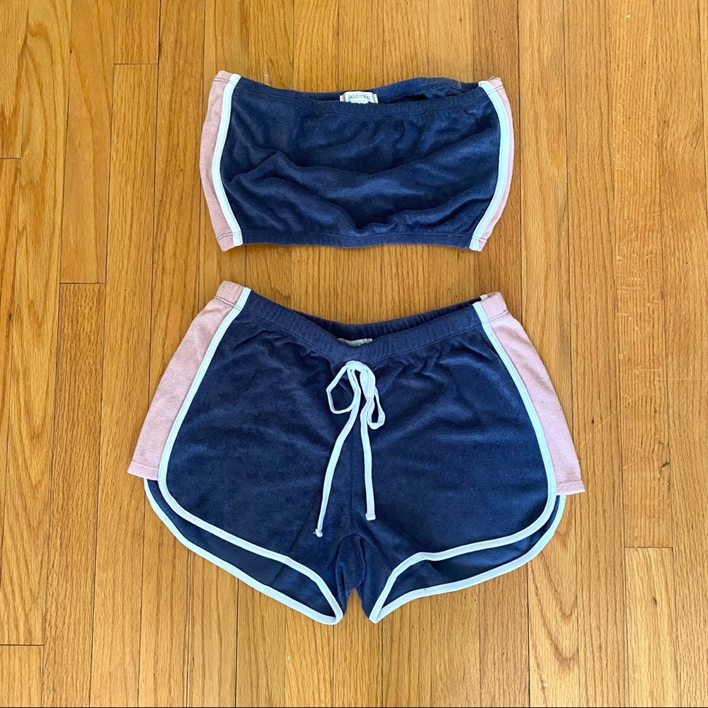 FashionNova Popular Girl 2 Piece Terry Short Set (Lavender/Combo, S)